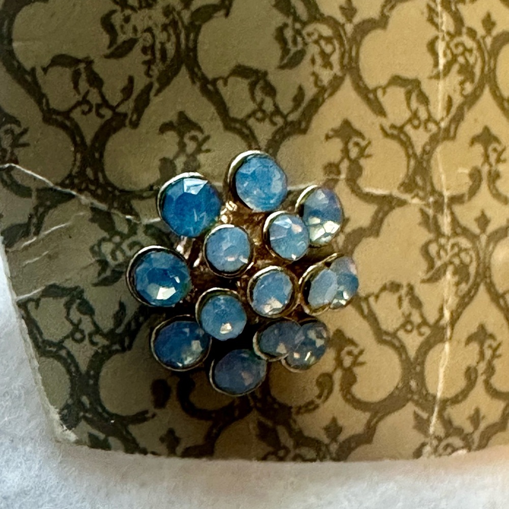 Blue Stud Earrings - Picture 3 of 5